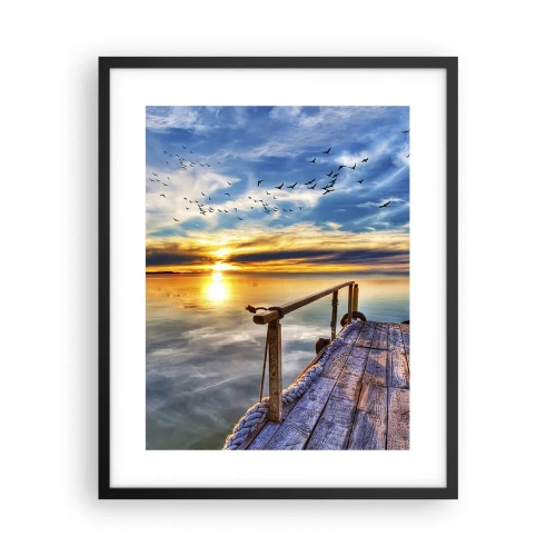 Plagát v čiernom ráme - Vietor ide odpočívať - 40x50 cm