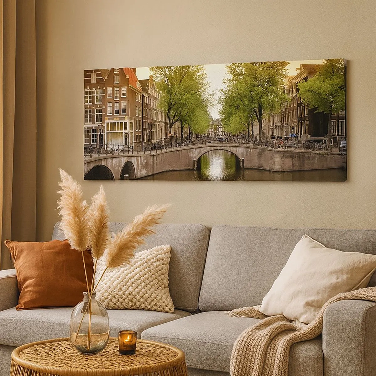 Obraz na plátne - Loďou alebo na bicykli? - 100x40 cm