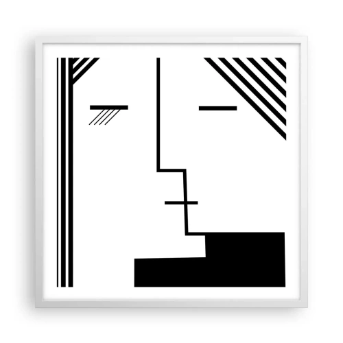 Plagát v bielom ráme - Proste bozk - 60x60 cm