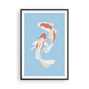 Plagát v čiernom ráme - Spontánne synchronizované plávanie - 61x91 cm
