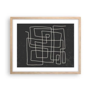 Plagát v ráme zo svetlého duba - Nie je to tak jednoduché - 50x40 cm