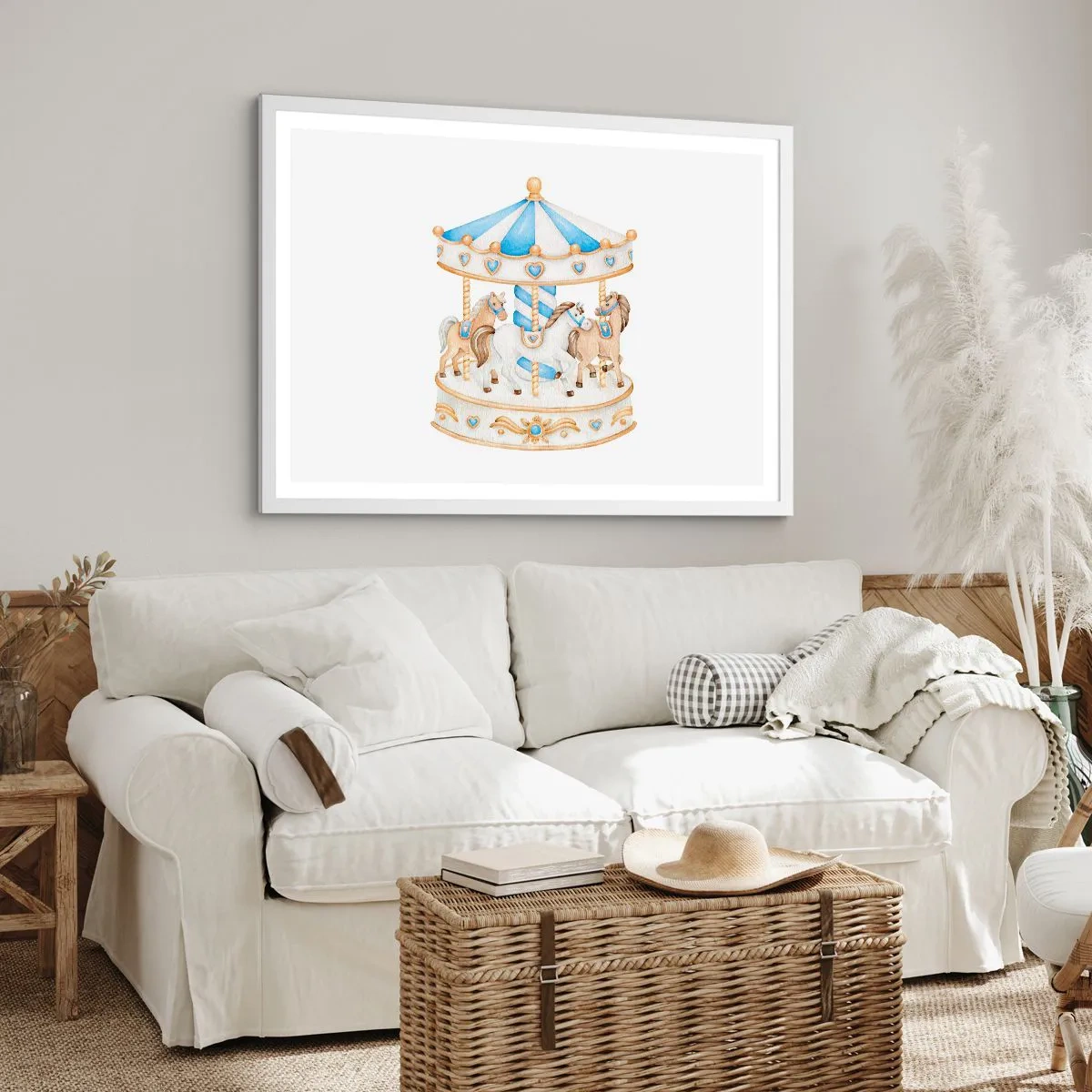 Plagát v bielom ráme - Sladké detstvo - 91x61 cm