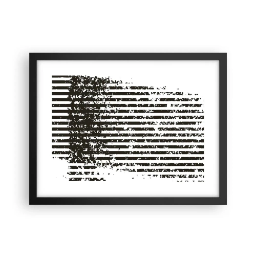 Plagát v čiernom ráme - Rytmus a šum - 40x30 cm