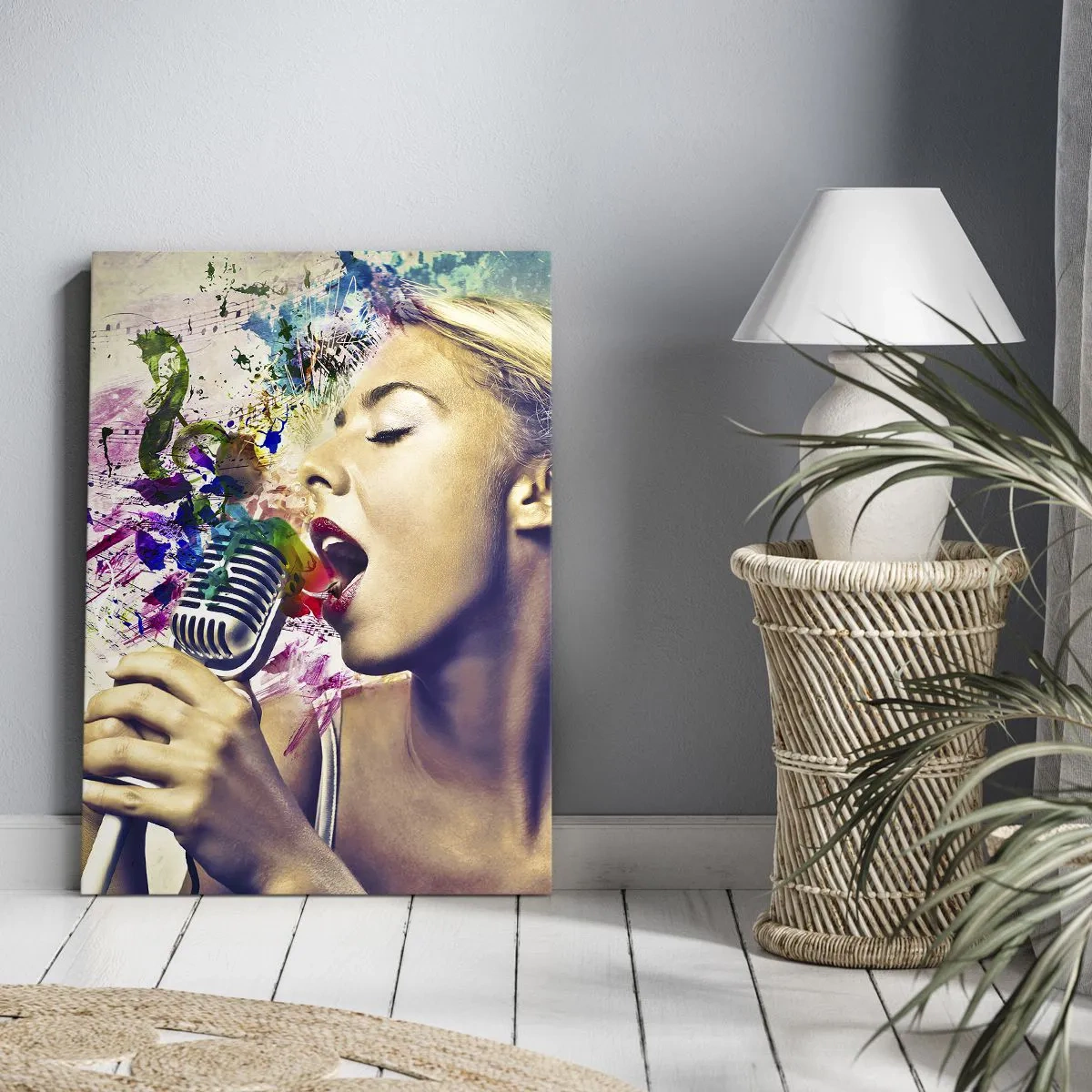 Obraz na plátne - Pomaľovať hlasom svet - 50x70 cm