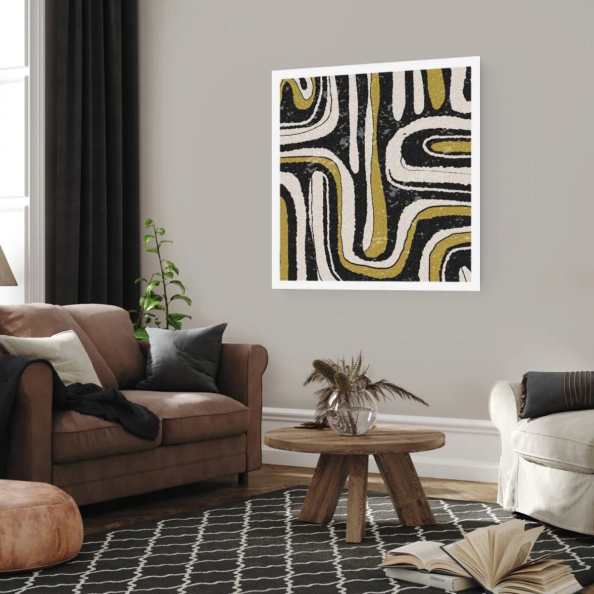 Plagát - Kompozícia: trakty a uličky - 60x60 cm