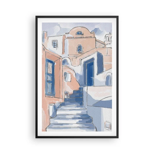 Plagát v čiernom ráme - Exotické mesto - 61x91 cm