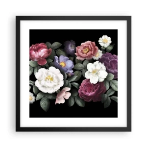Plagát v čiernom ráme - Z anglickej záhrady - 40x40 cm