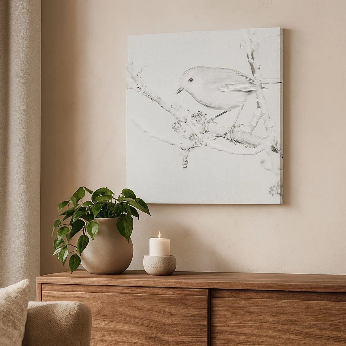 Obraz na plátne - Zimné ráno - 30x30 cm