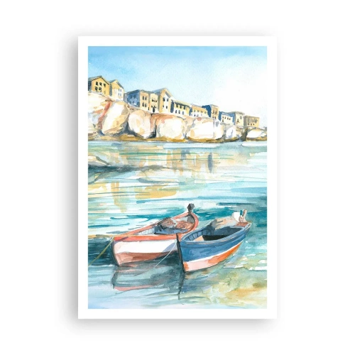 Plagát - Krajina v modrej - 70x100 cm