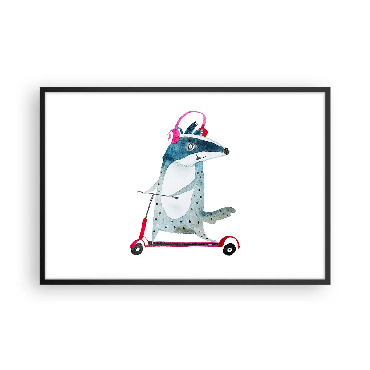 Plagát v čiernom ráme - Jazvečie radosti - 91x61 cm