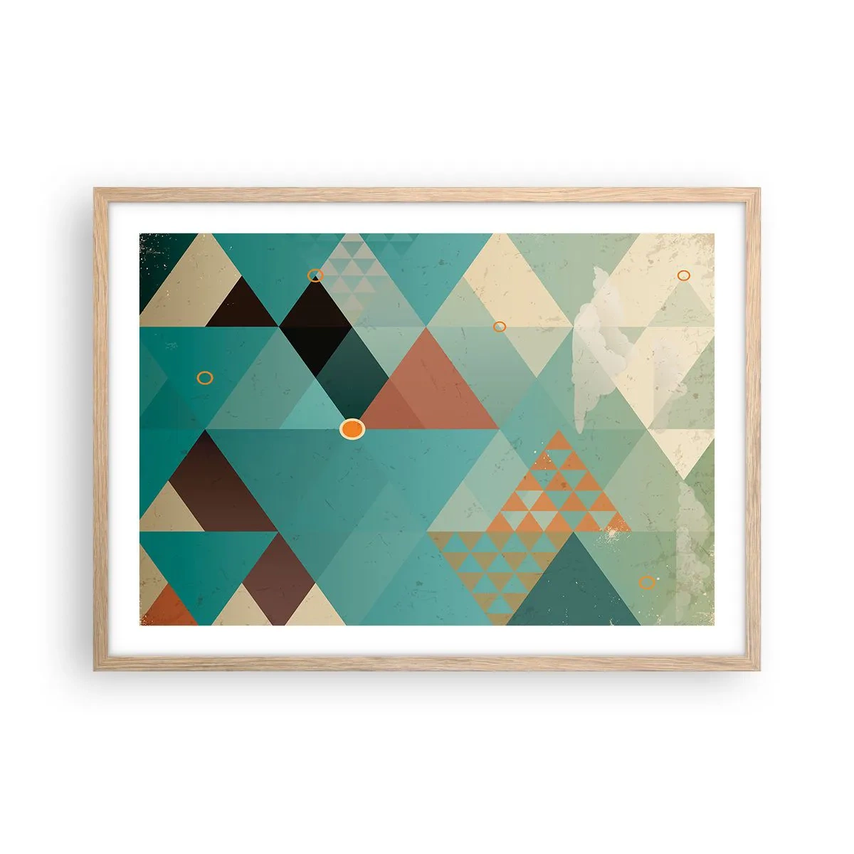 Plagát v ráme zo svetlého duba - Jednota mnohosti, mnohosť jednoty - 70x50 cm