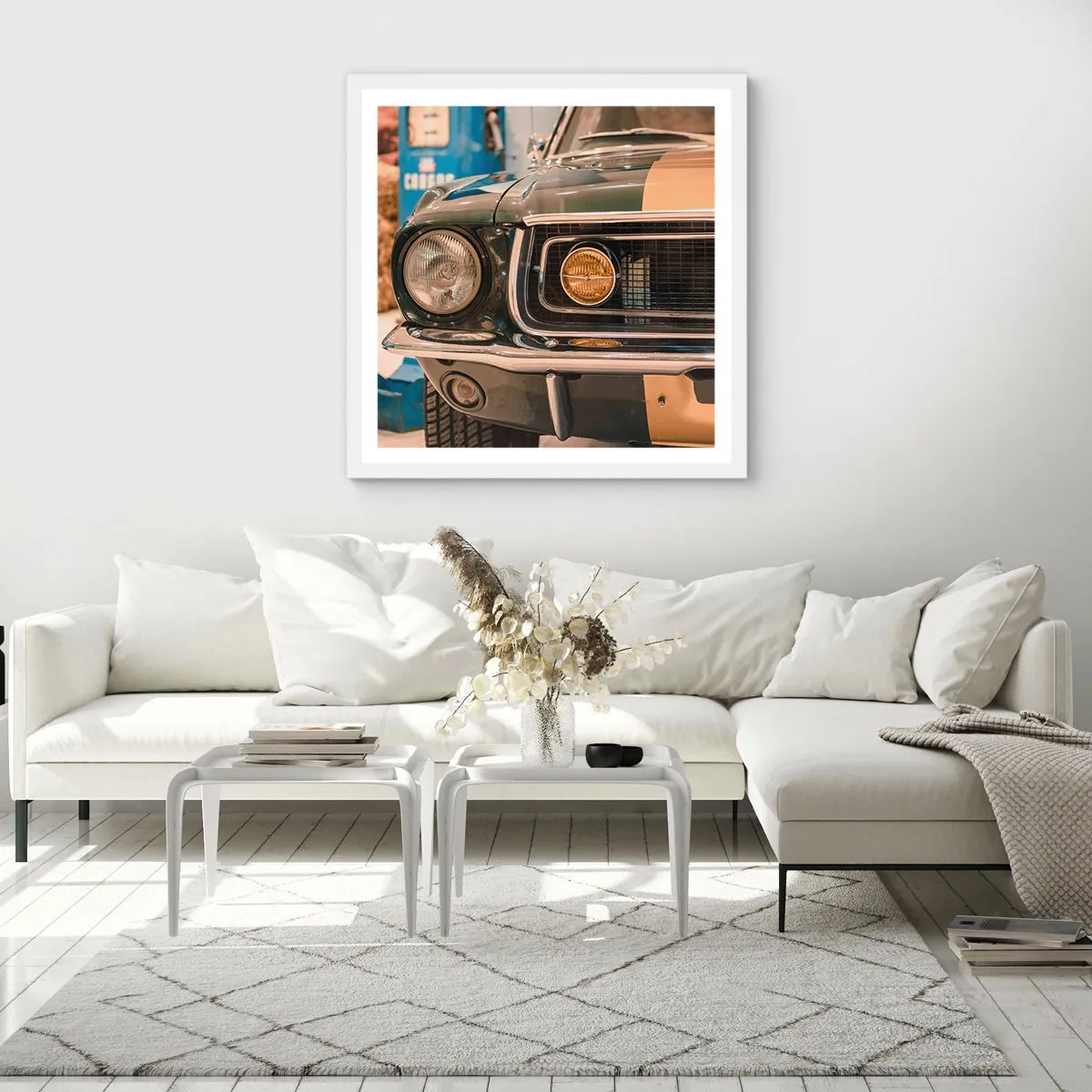 Plagát v bielom ráme - Stretnutie s legendou - 50x50 cm