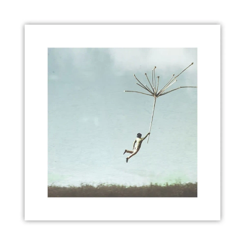 Plagát - Lietajúca púpava - 30x30 cm