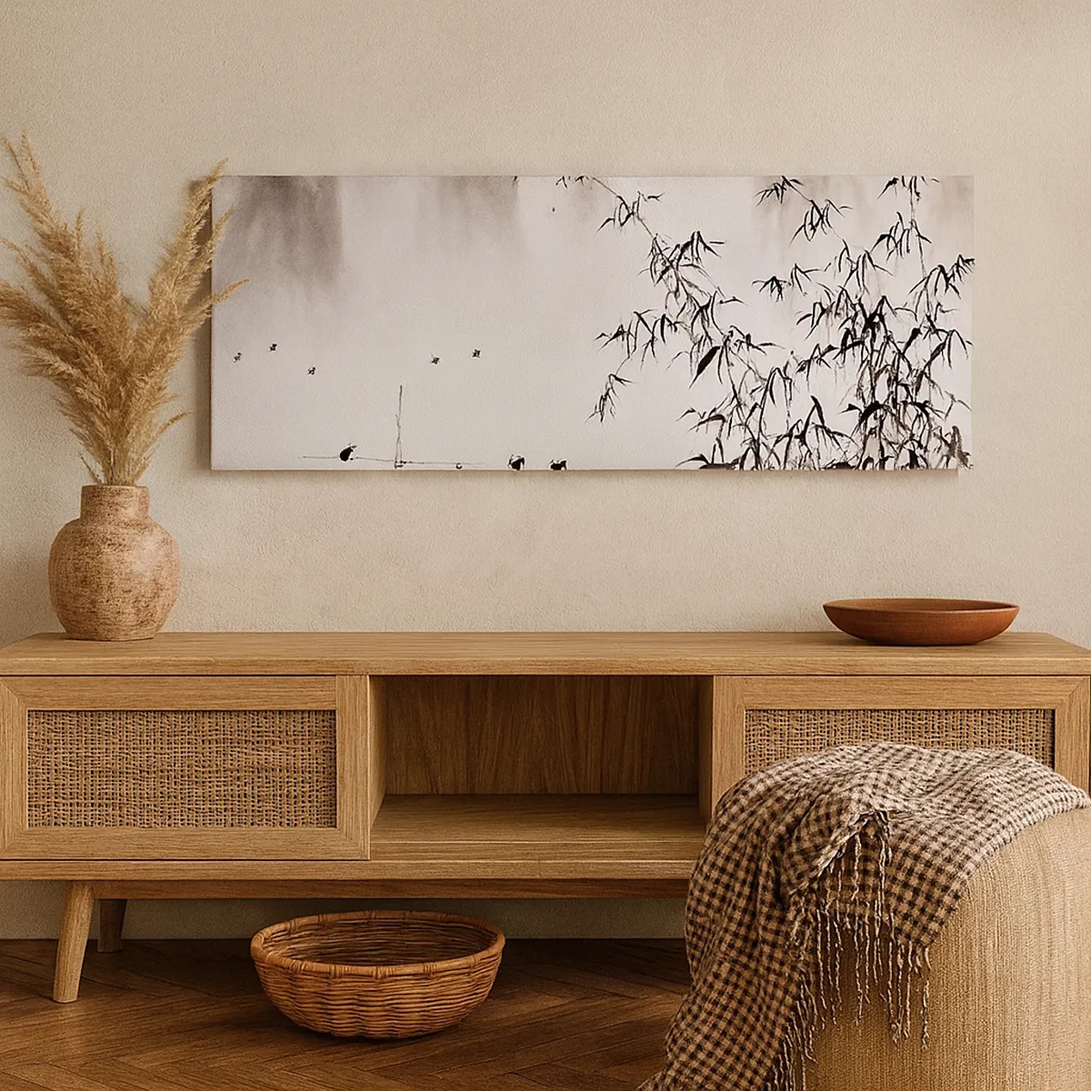 Obraz na plátne - Pokoj ryžových polí - 30x30 cm