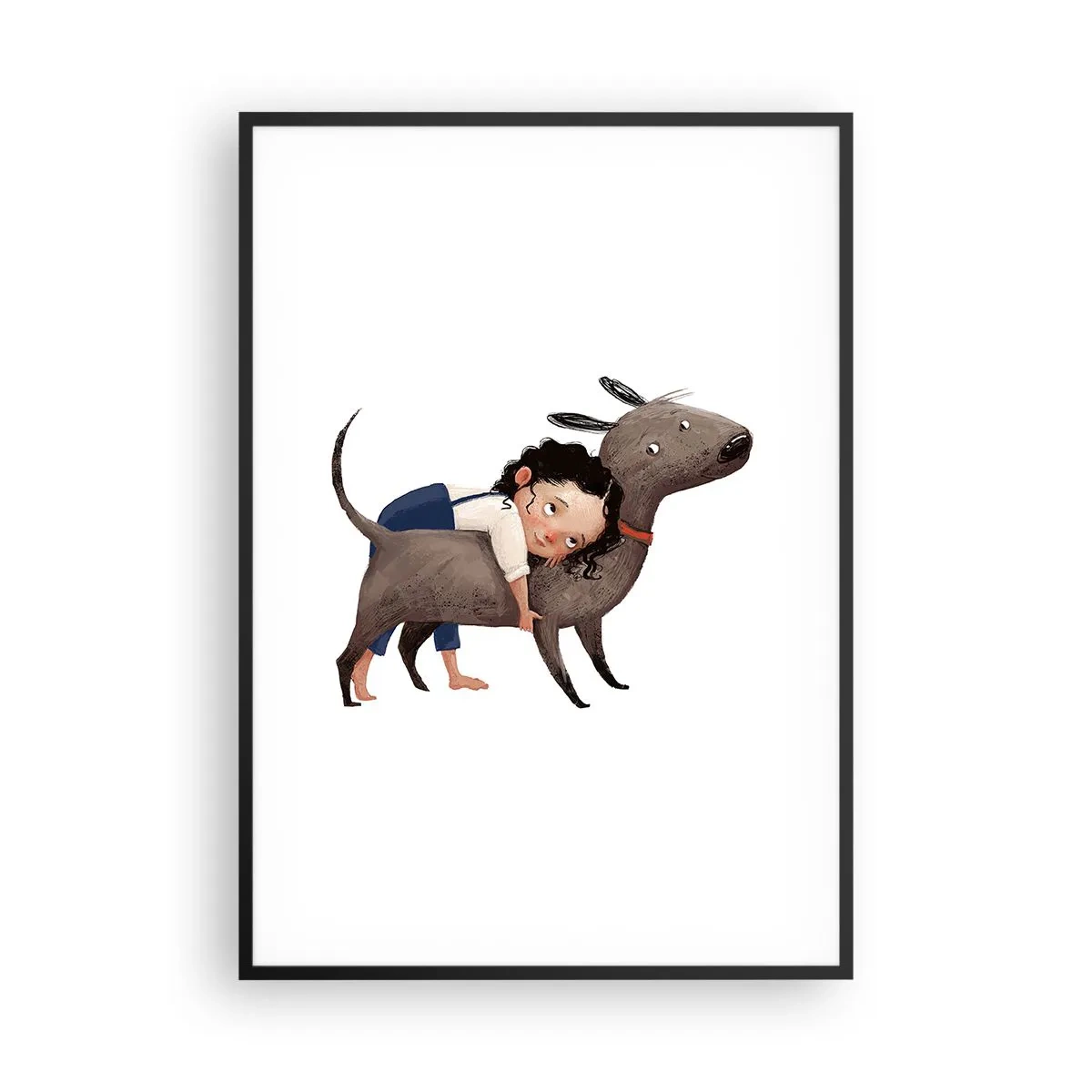 Plagát v čiernom ráme - Najlepší priatelia - 70x100 cm