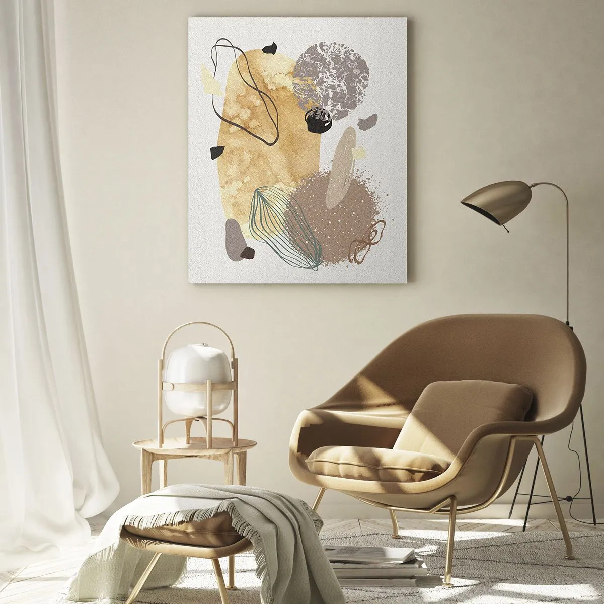 Obraz na skle - Abstraktná slivka - 50x70 cm