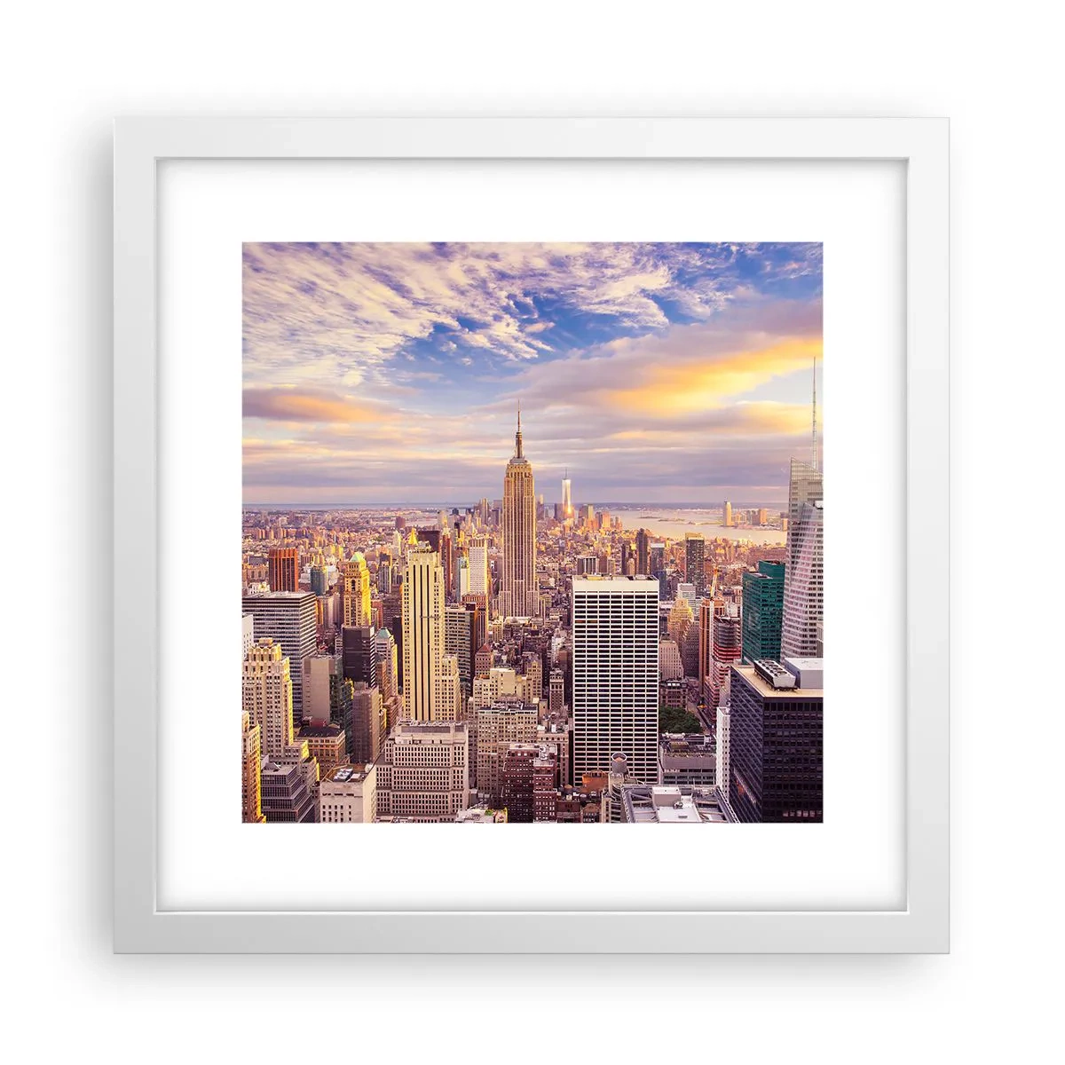 Plagát v bielom ráme - Dosiahnuť samotné oblaky - 30x30 cm