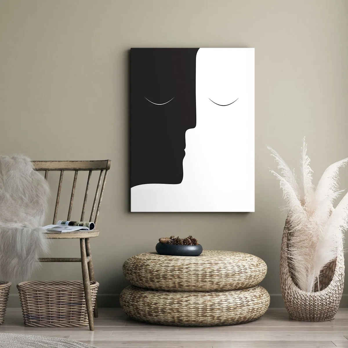 Obraz na plátne - Jednota protikladov - 50x70 cm