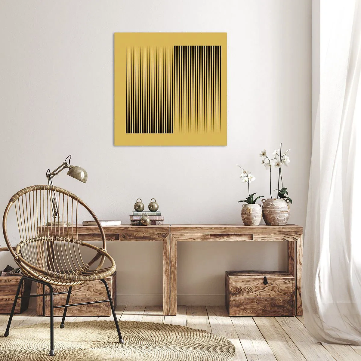 Obraz na plátne - Štvorec protikladov - 60x60 cm