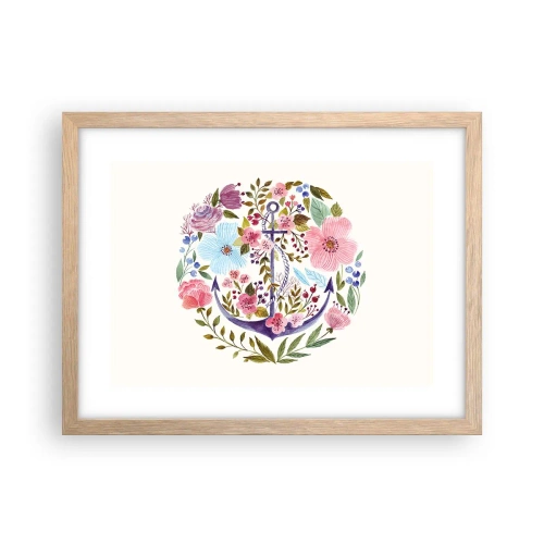 Plagát v ráme zo svetlého duba - Námorníkov krásny sen - 40x30 cm