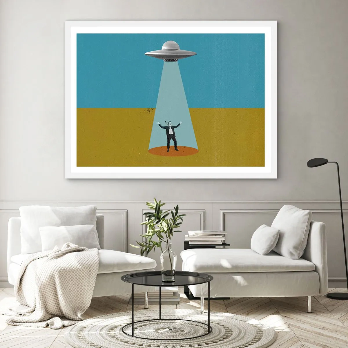 Plagát v bielom ráme - Blízke stretnutie - 91x61 cm