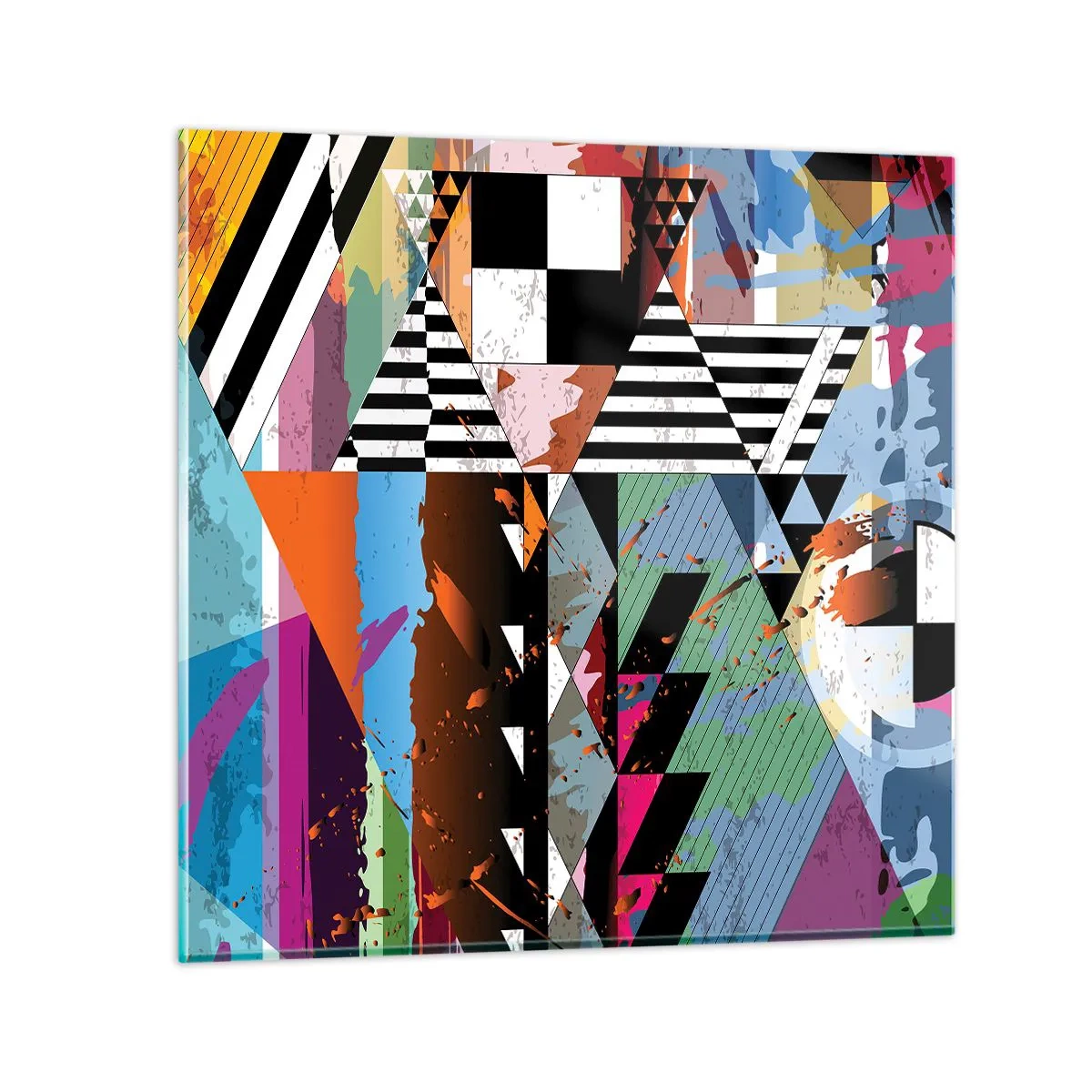 Obraz na skle - Geometricky a organicky - 70x70 cm