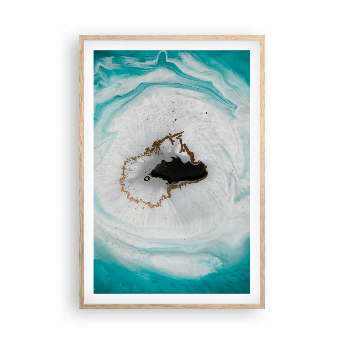 Plagát v ráme zo svetlého duba - Preniknúť dovnútra - 61x91 cm