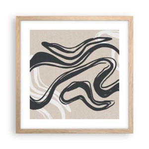 Plagát v ráme zo svetlého duba - Znásobená expresia - 40x40 cm