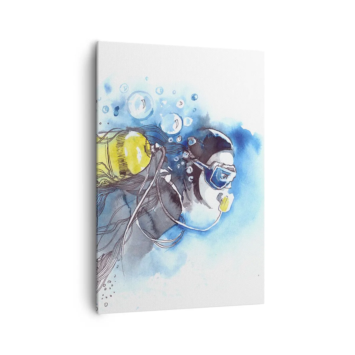 Obraz na plátne - Veľká modrá - 70x100 cm