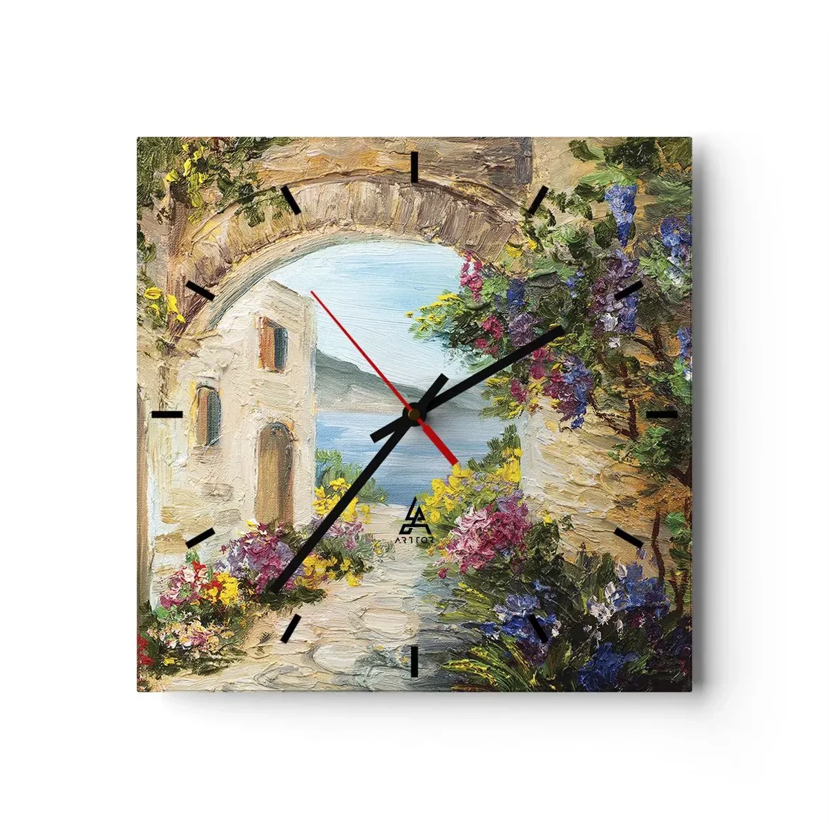 Nástenné hodiny - Pôvab pobrežnej krajiny - 30x30 cm