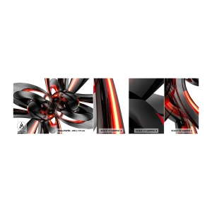 Vzorka Fototapeta Standard Eco - Pohyb v grafitovej a červenej - Abstrakcia, 3D, Kus - 100x30 cm