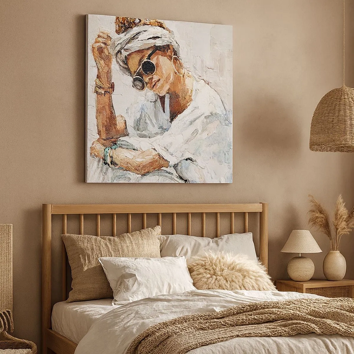 Obraz na plátne - Portrét v plnom slnku - 30x30 cm