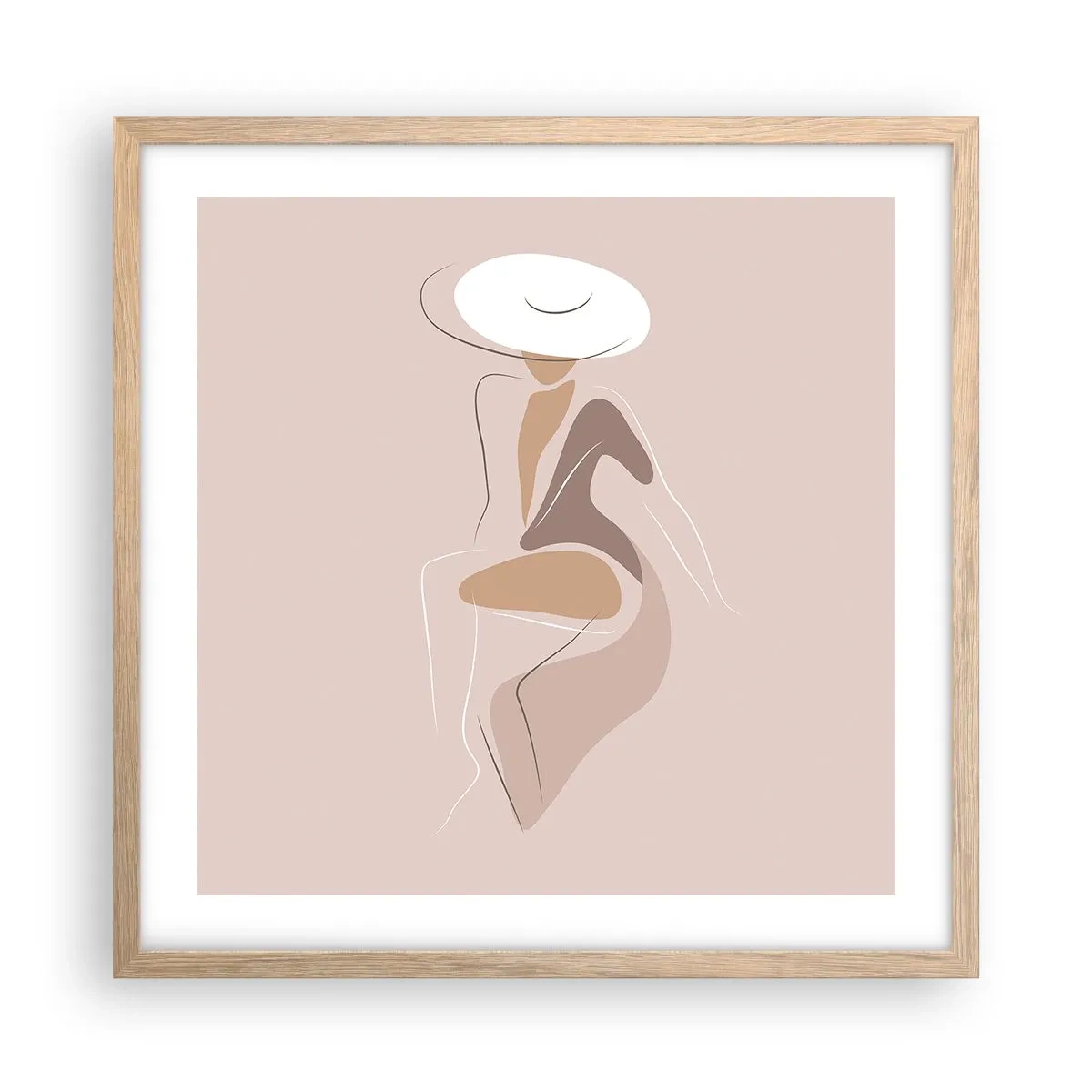 Plagát v ráme zo svetlého duba - Ako vyzerá pravá dáma? - 50x50 cm