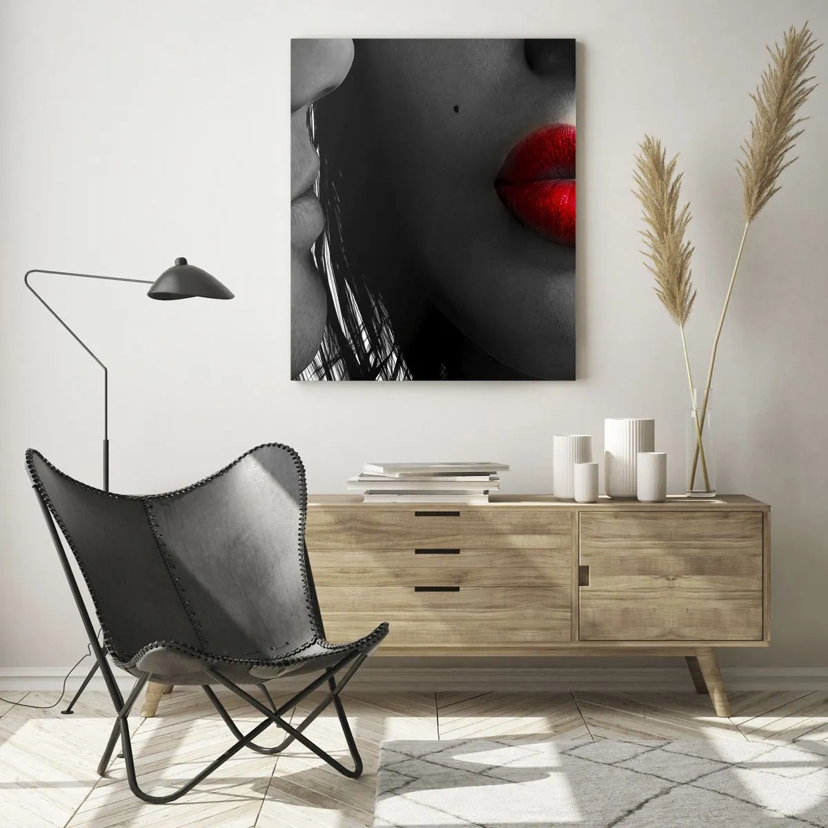 Obraz na skle - Tvár pri tvári  - 50x70 cm