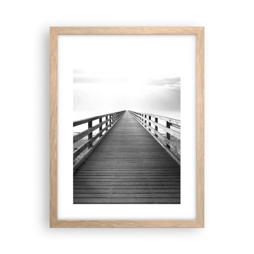 Plagát v ráme zo svetlého duba - Do diaľky… - 30x40 cm