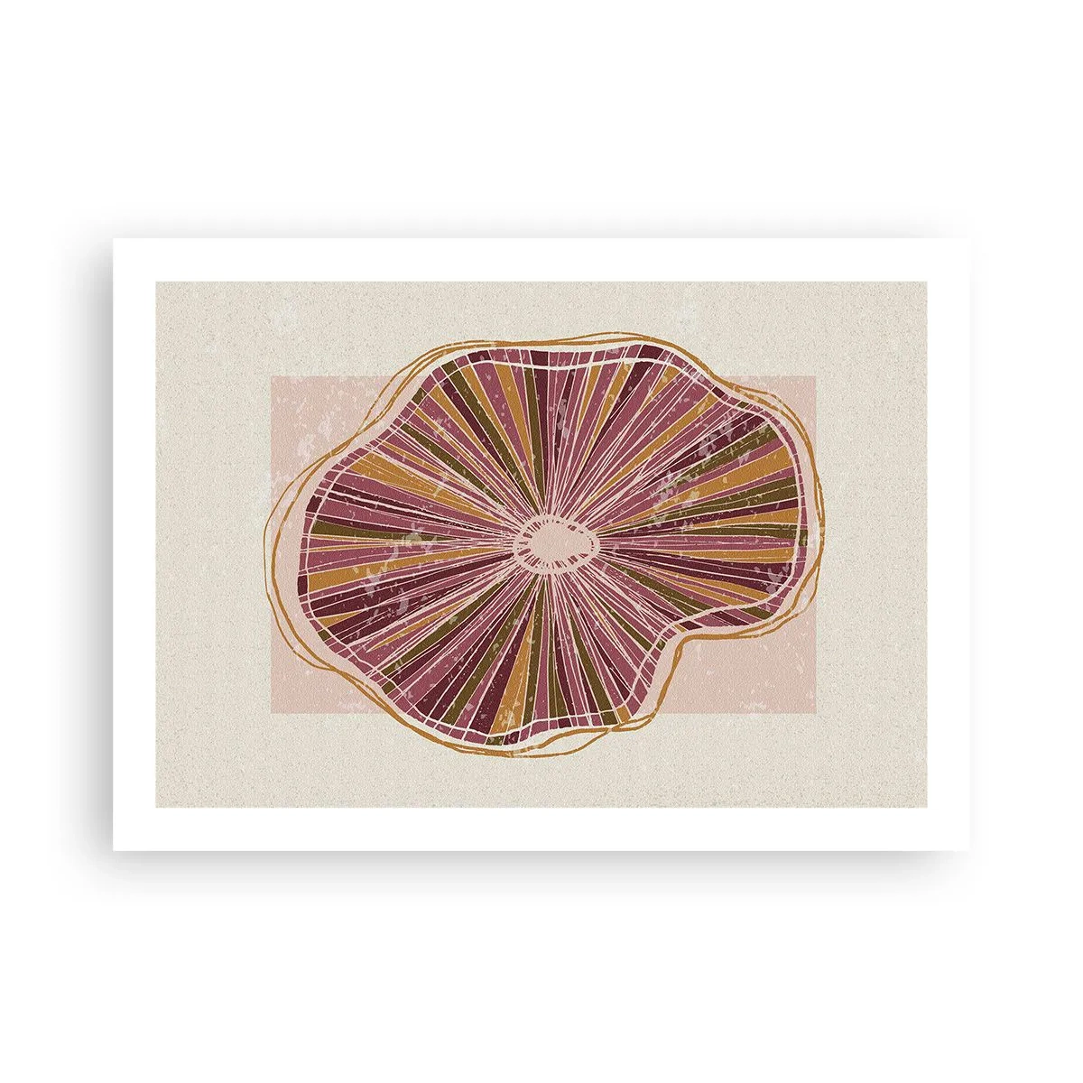 Plagát - Radiálna abstrakcia - 70x50 cm