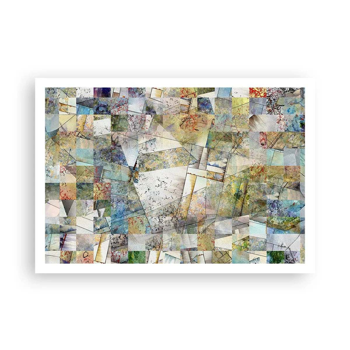 Plagát - Geometrické preskupenie - 100x70 cm