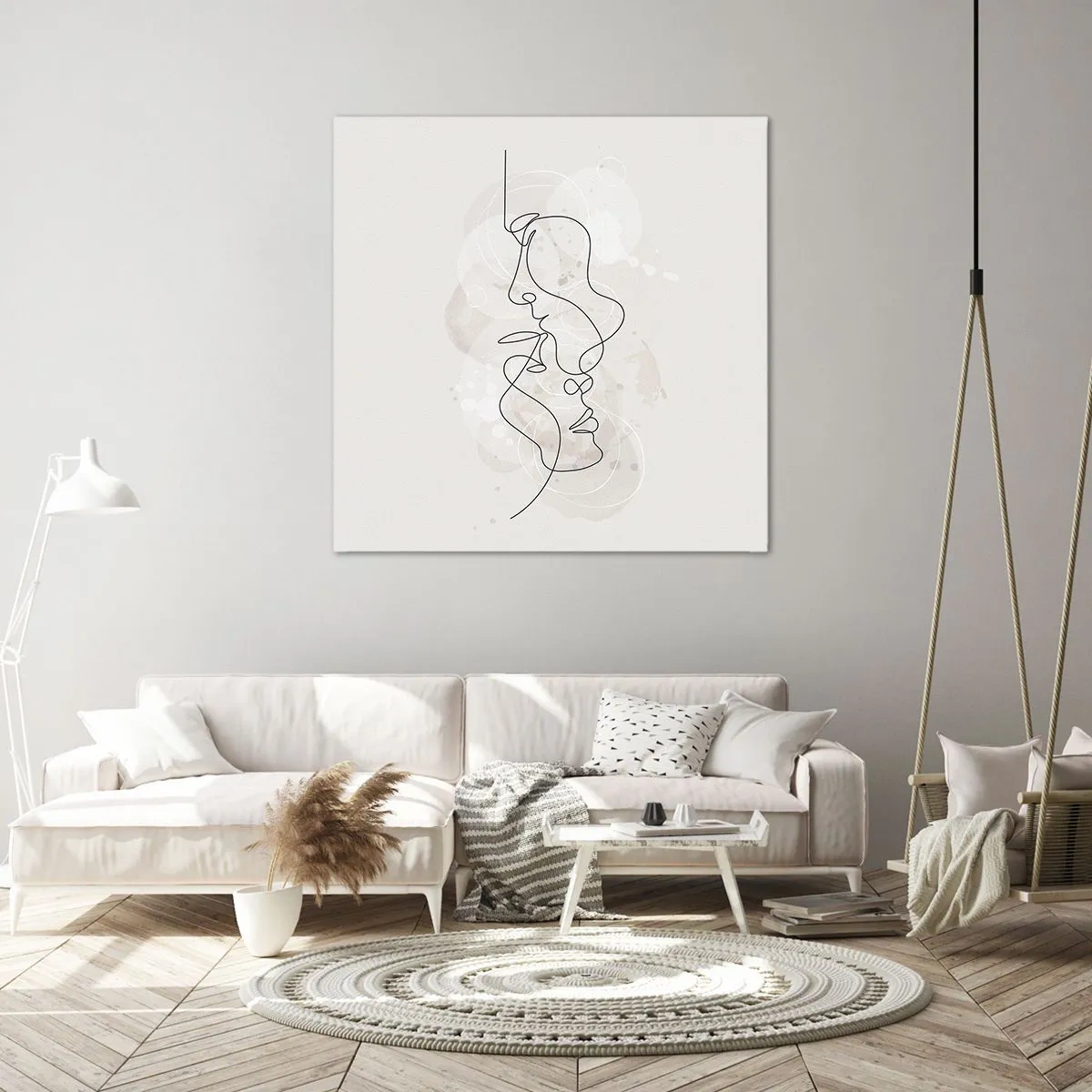 Obraz na plátne - Zamotaní v objatí - 70x70 cm