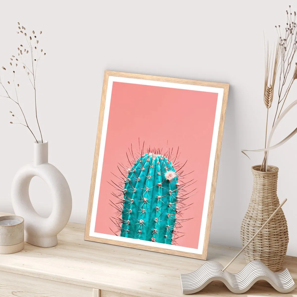 Plagát v ráme zo svetlého duba - Len pozeraj - 70x100 cm