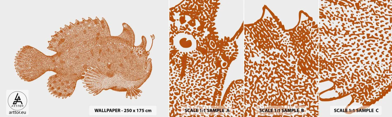 Vzorka samolepiacej fototapety Deluxe Sticker - A nakoniec ryba - Morské ryby, oceán, Prímorské - 100x30 cm