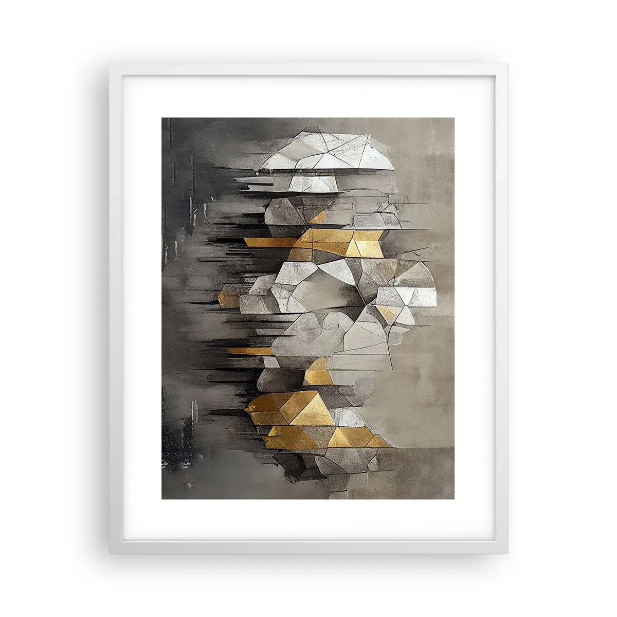 Plagát v bielom ráme - Kompozícia z ľadu a svetla - 40x50 cm