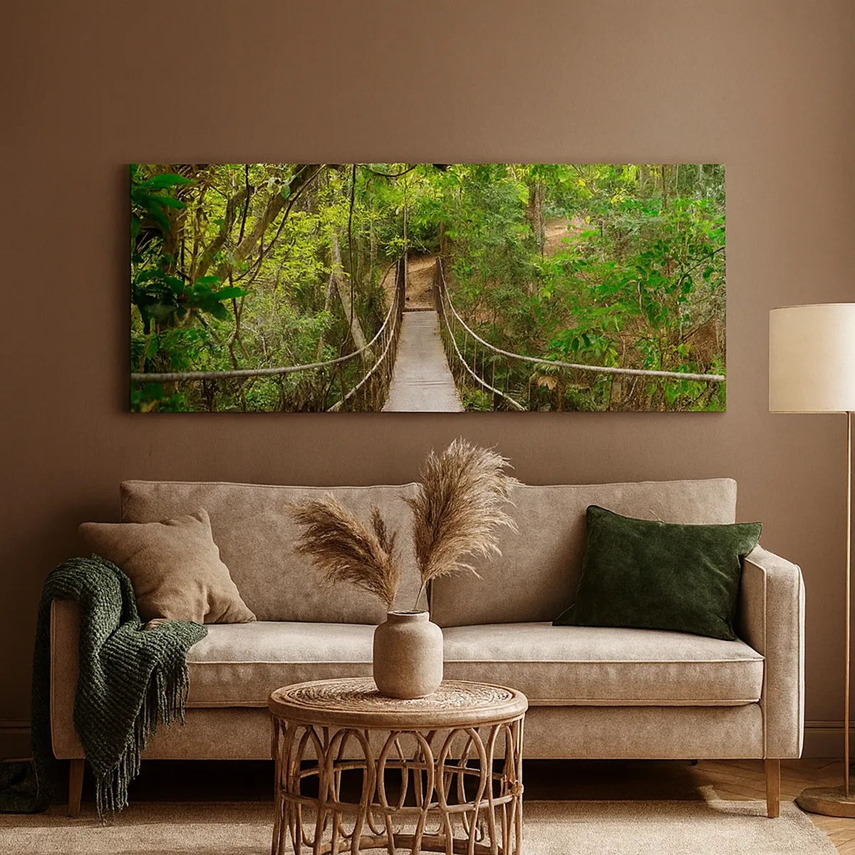 Obraz na plátne - Lebo na záhrade rastú popínavé rastliny - 30x30 cm