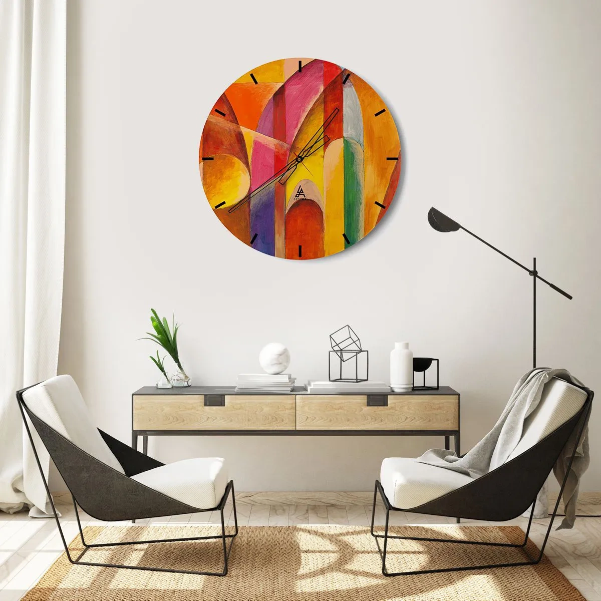 Nástenné hodiny - Katedrála slnka - 40x40 cm