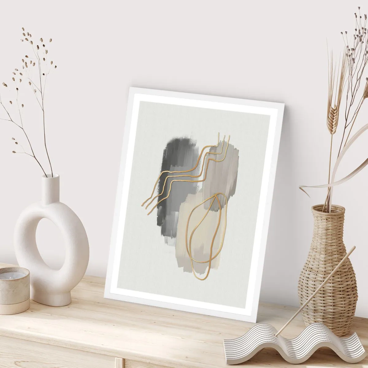 Plagát v bielom ráme - Trvanie a pohyb - 70x100 cm