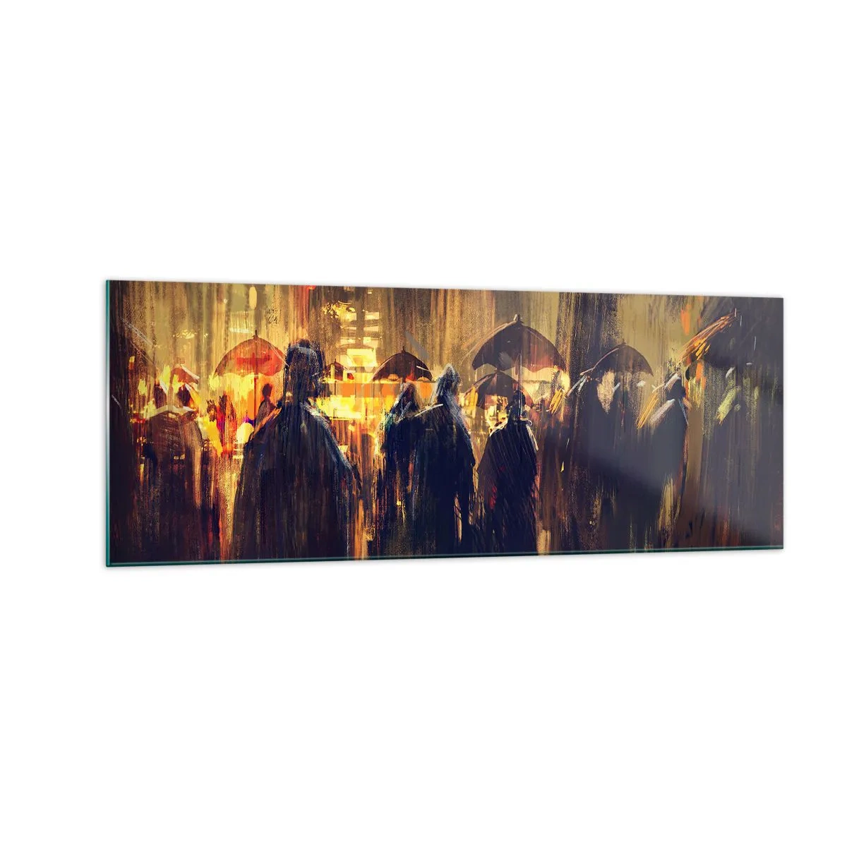 Obraz na skle - Nasledovníci dažďa - 140x50 cm