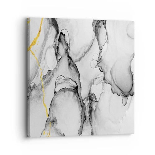 Obraz na plátne - Kompozícia so zlatým motívom - 30x30 cm