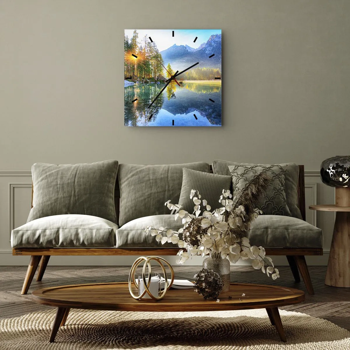 Nástenné hodiny - Majestát a sladkosť - 40x40 cm