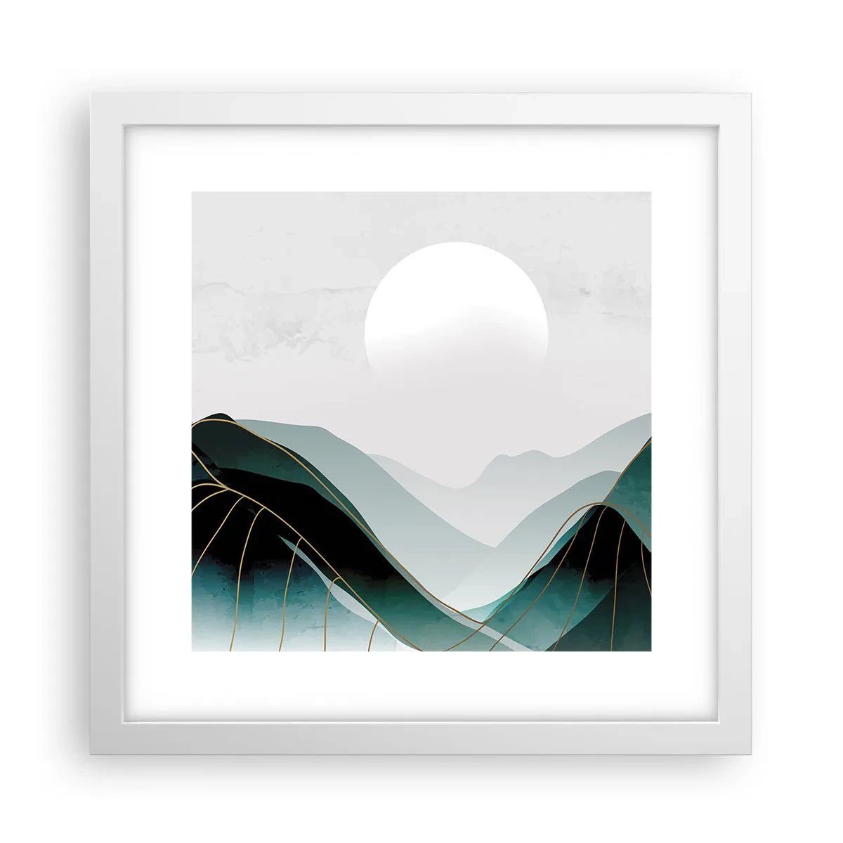 Plagát v bielom ráme - V plnom majestáte - 30x30 cm