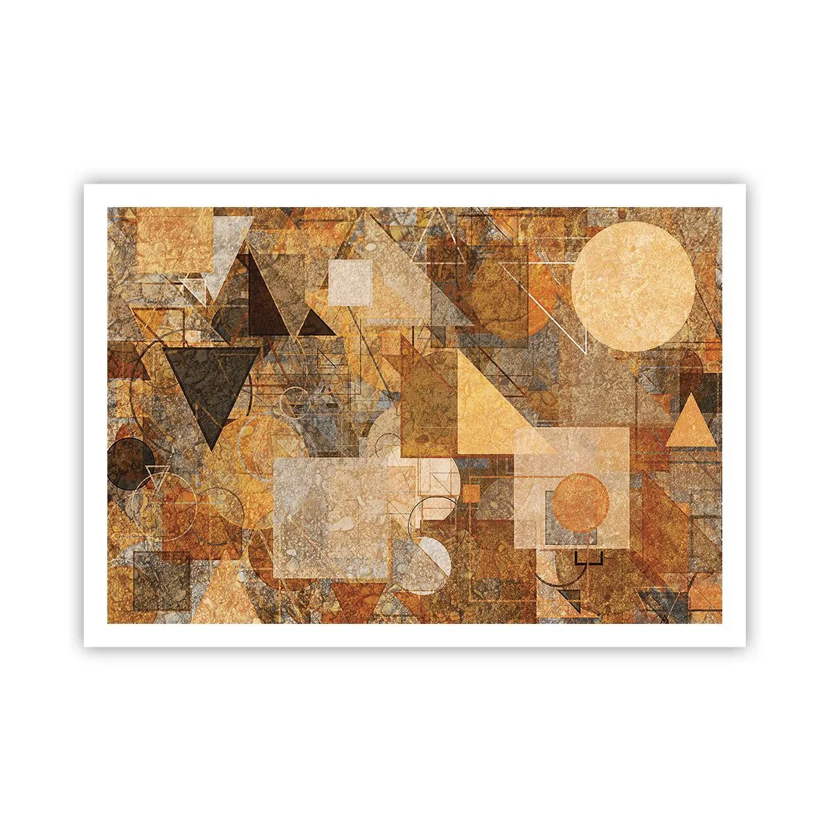 Plagát - Kubistické bronzové štúdium - 100x70 cm
