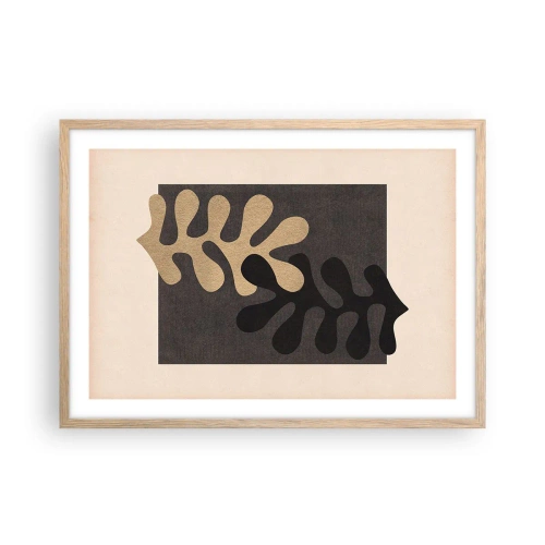 Plagát v ráme zo svetlého duba - Neprítomnosť a doplnenie - 70x50 cm